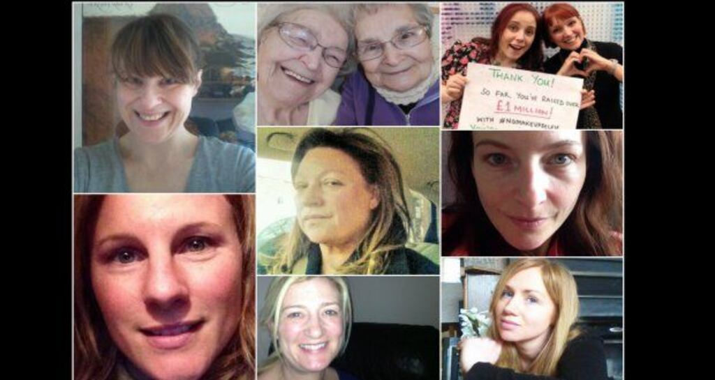 Thousands of pictures have been posted both on Facebook and Twitter under the #nomakeupselfie campaign.