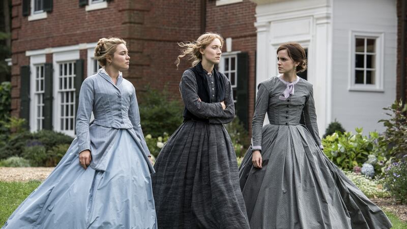 Florence Pugh, Saoirse Ronan and Emma Watson in Little Women