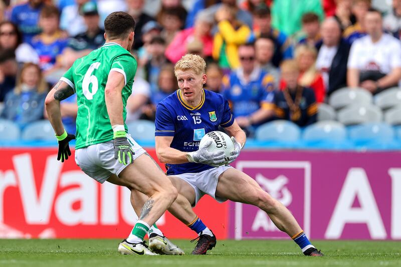 Tailteann Cup Semi Final, Croke Park, Dublin 22/6/2025
Wicklow vs Limerick
Wicklow’s Mark Kenny with Limerick's Iain Corbett
Mandatory Credit ©INPHO/Tom O’Hanlon