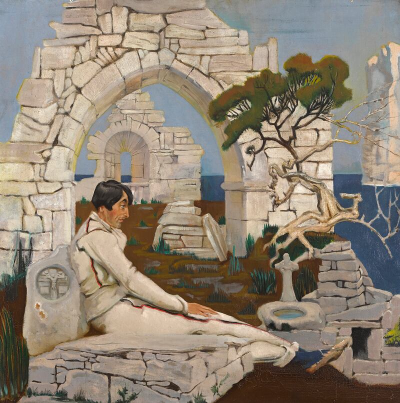 Thinking Out Gobnet (Portrait of Harry Clarke) by Seán Keating, €50,000-€70,000, Whyte’s