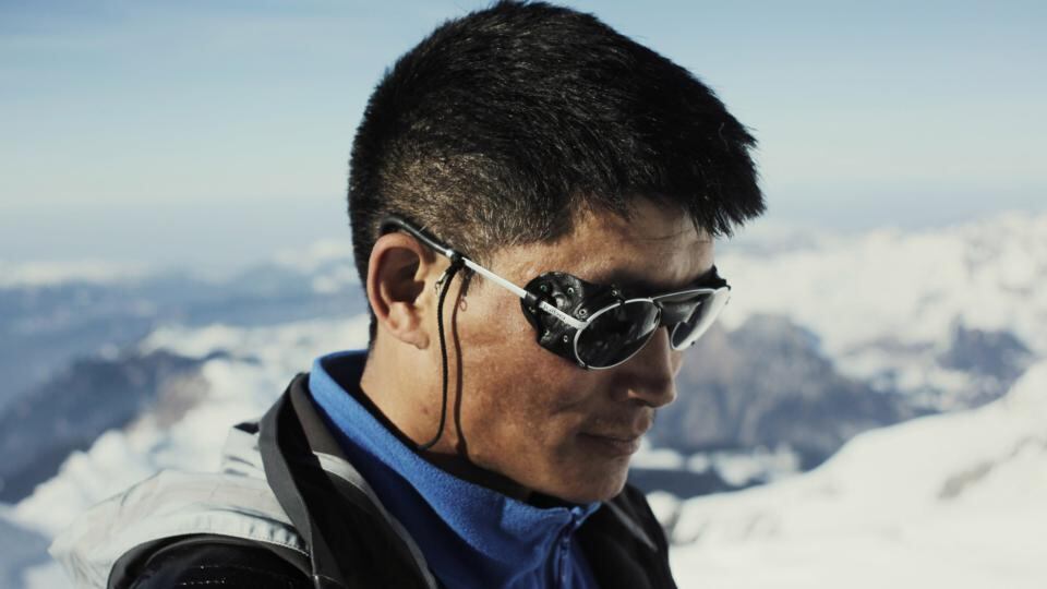 Freeze frame: Pemba Gyalje Sherpa. Photograph: Nick Ryan