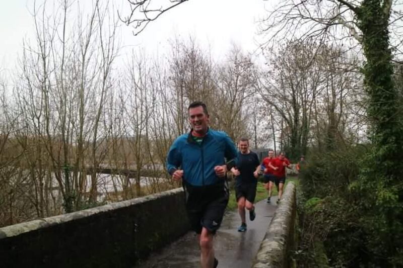 Séamus Fogarty running in the Limerick ParkRun at UL campus.