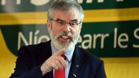 Gerry Adams warns Foster on refusal to step aside over ‘cash for ash’
