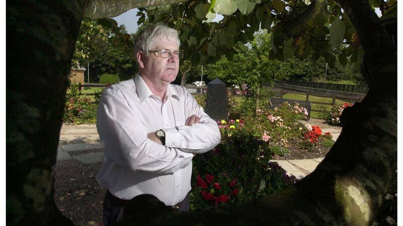 Michael Gallagher at the Memorial Garden, in Omagh. Michael lost his 21-year-old son Aidan in the  bombing.