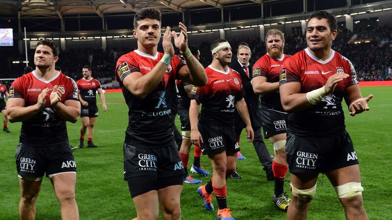 Toulouse played as only they can. Offloading, counter-attacking, gathering chip kicks all leading to beautiful tries. They appear to again be quarter-final bound. Photograph: Remy Gabalda/AFP