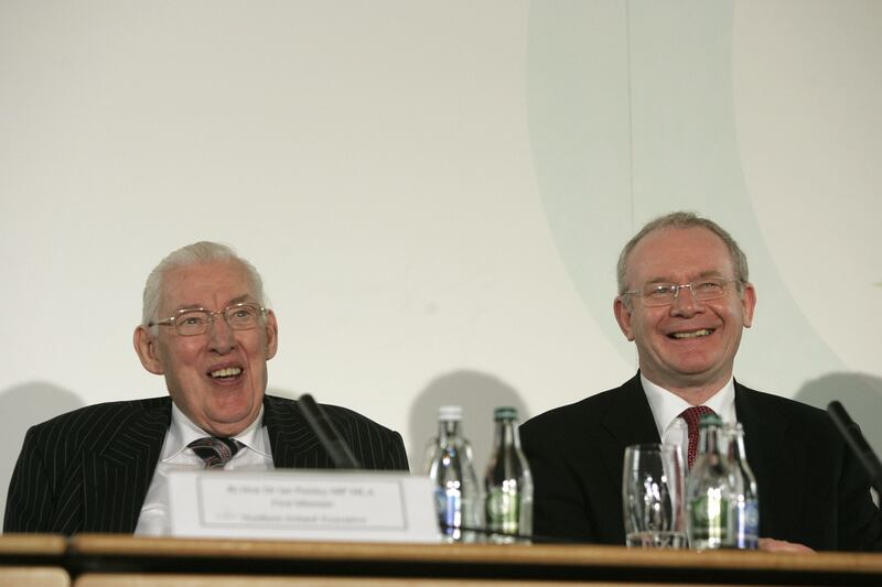 Martin McGuinness and Ian Paisley's working relationship came to symbolise the changing times. Photographer: Dara Mac Dónaill