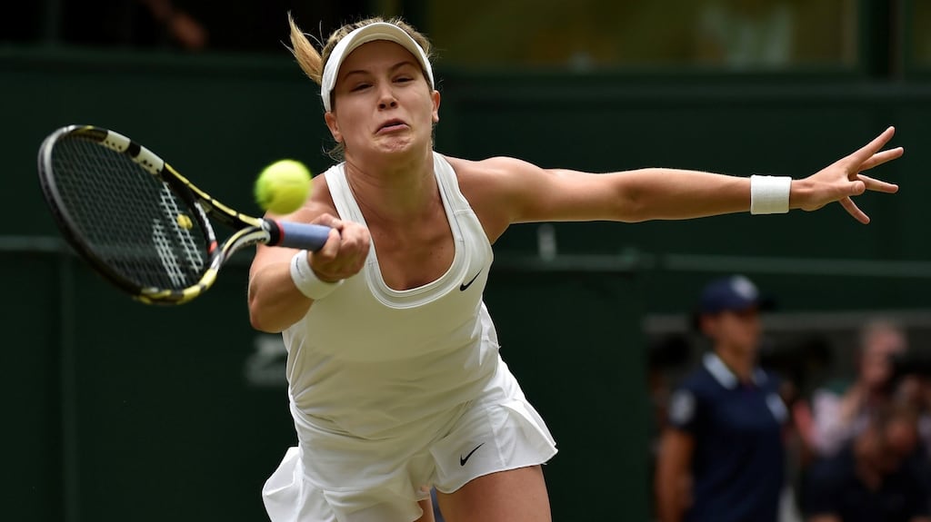 Canada’s Eugenie Bouchard in action during her march to the final year at Wimbledon in 2014.