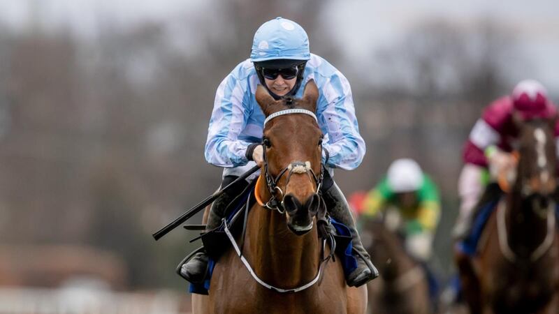 Rachael Blackmore wins the Chanelle Pharma Irish Champion Hurdle at Leopardstown on Honeysuckle on February 6th. Photograph: Morgan Treacy/Inpho