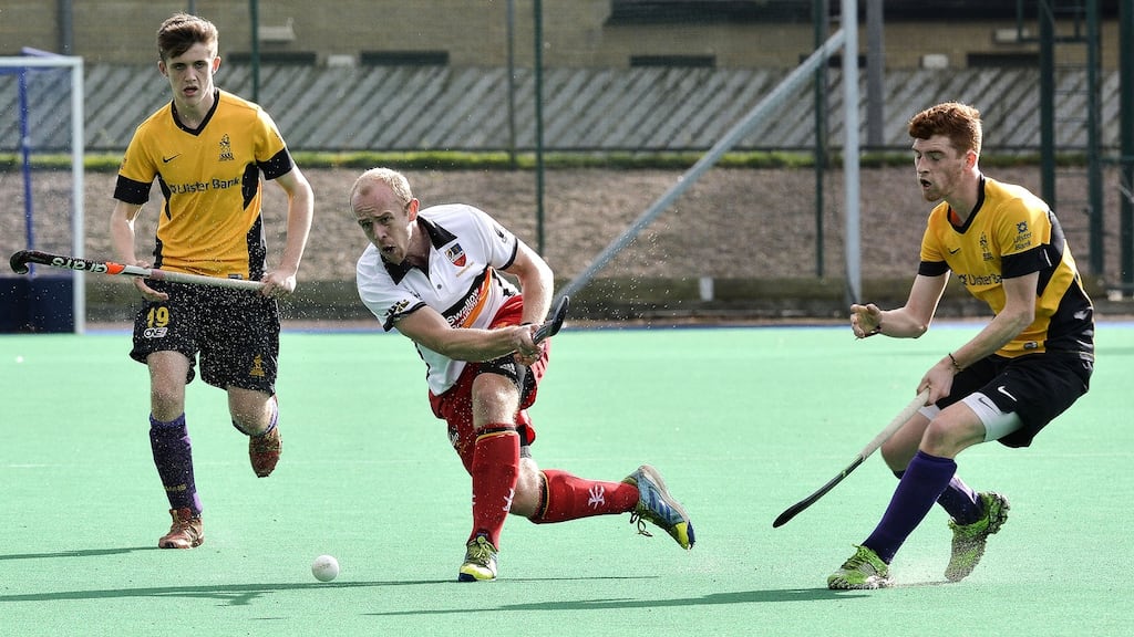 Eugene Magee scored for Banbridge against Corinthian in the Irish Senior Cup. Photograph: Rowland White/Inpho.