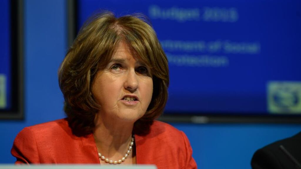 Tánaiste Joan Burton has sharply criticised suggestions that the National Asset Management Agency (Nama) might pay bonuses to developers. Photograph: Cyril Byrne/The Irish Times.