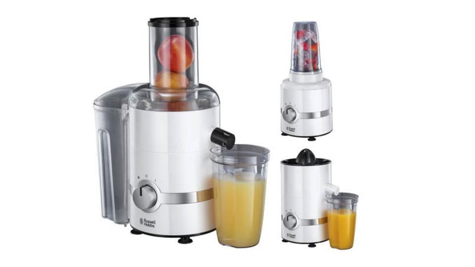 The Russell Hobbs 3-in-1 Ultimate Juicer, for €139.99, is difficult to both clean and store.