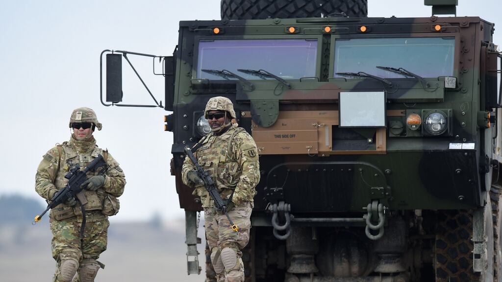 US soldiers at a military training area in Germany. Photograph: Christof Stache/AFP via Getty Images