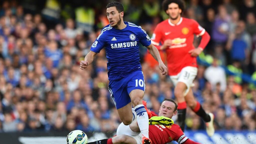 Reds v Blues: Chelsea play Manchester United in the Premier League recently. Blue-coloured brands are thought to portray dependability and strength, while red brands convey exuberance and excitement. Photograph: Ben Stansall/AFP/Getty Images