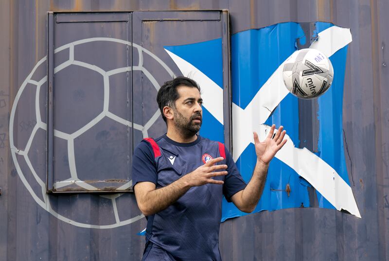 Scottish National Party leadership candidate Humza Yousaf is believed by some SNP insiders to have grown in leadership poise as the campaign has progressed. Photograph: Jane Barlow/PA