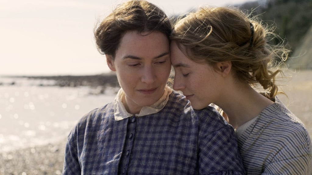 Kate Winslet and Saoirse Ronan in Ammonite. Photograph: Neon