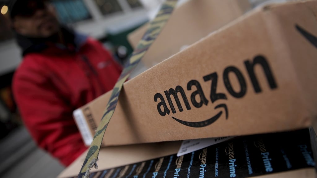Amazon boxes stacked in New York: stock markets have been an excellent long-term investment is because of the huge returns generated by a tiny minority of superstocks such as Amazon. Photograph: Mike Segar/Reuters