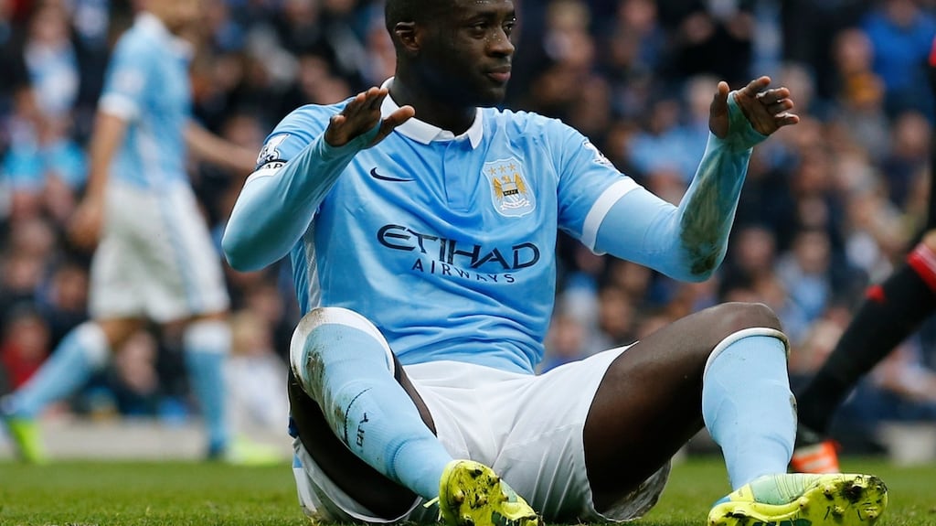 Manchester City’s Yaya Toure is likely to sit out the club’s PSG match. Photograph: Phil Noble/Reuters