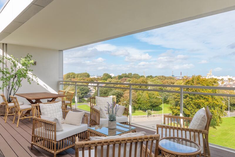 Penthouse terrace, Shore Club, Dublin 4. Photograph: Mark Harrison