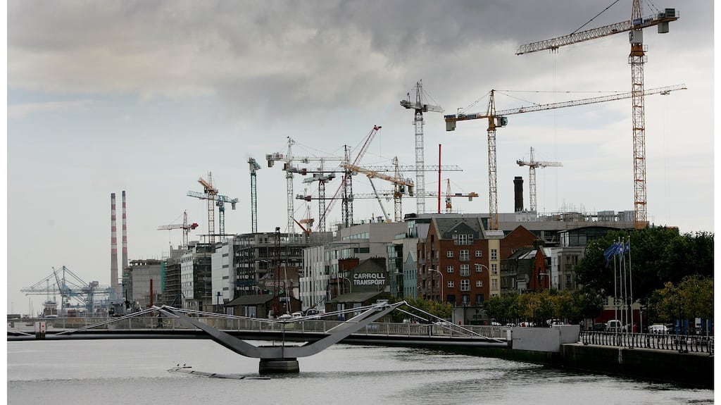 Cranes over Dublin during the boom: many are trying to get back into the commercial property racket these days. Photograph: Bryan O’Brien