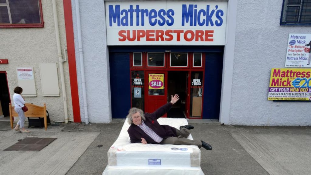 Mattress Mick, who was hailed by a desperate Tubridy as “the stuff of legend”. Photograph: Dave Meehan