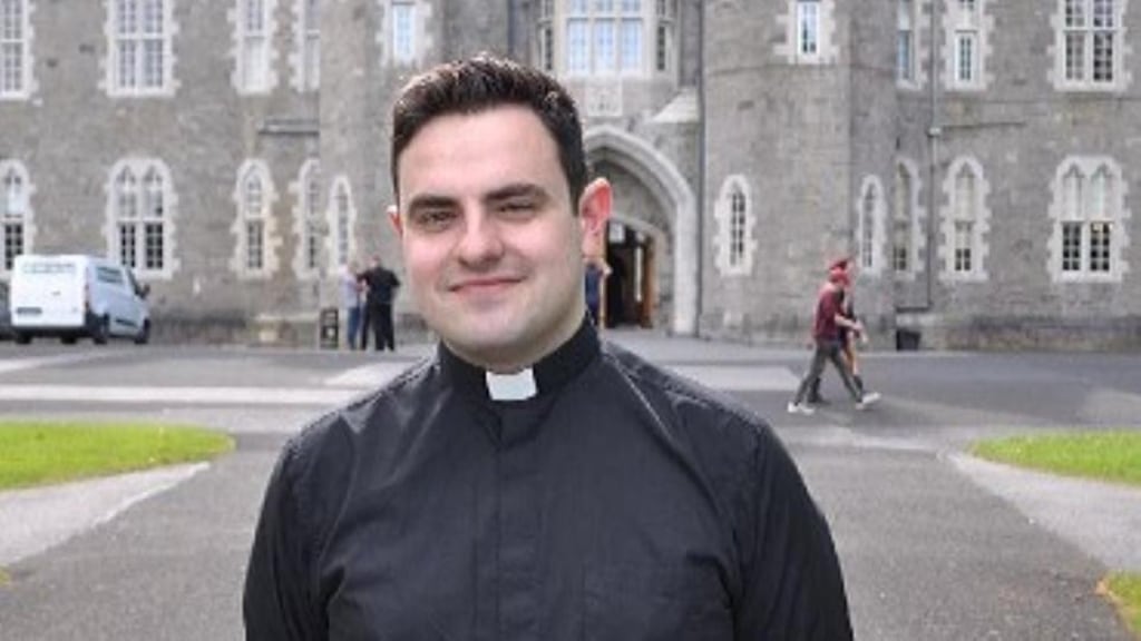 Ireland’s youngest priest: Fr David Vard, who is 25, is a past pupil of Patrician Secondary School in Newbridge