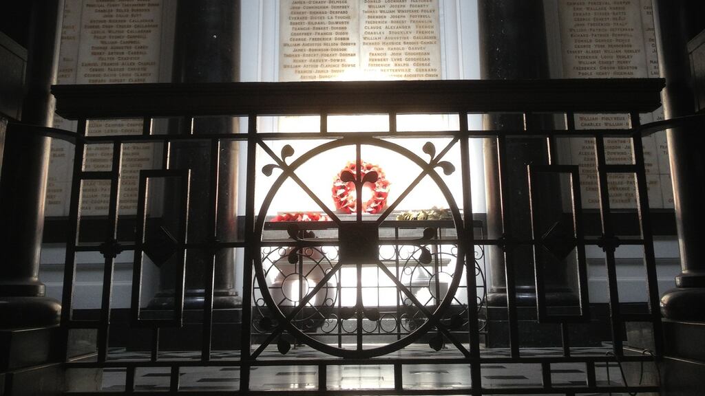 The Hall of Honour commemorating the 471 students, staff and alumni of TCD who died in the first World War. Photograph: Peter Murtagh