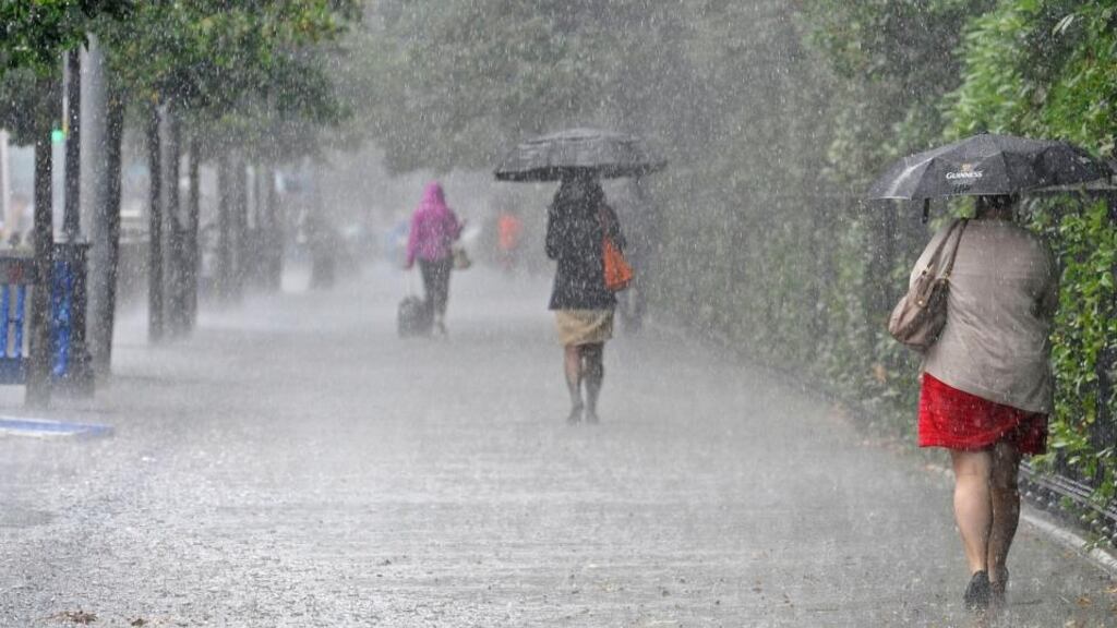 There is a risk of localised flooding in southern coastal counties as rain turns heavy and persistent. Photograph: Dave Meehan