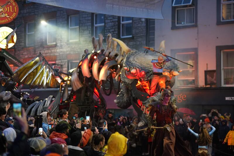 The Forgotten World by Planete Vapeur, on Eyre Square at the Galway International Arts Festival. Photograph: Niall Carson/PA Wire