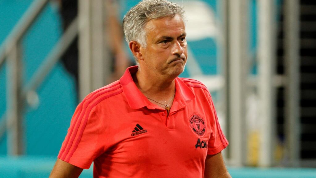Manchester United manager Jose Mourinho hoped to sign four more players this window, maybe he’ll get them in January. Photograph: Reuters