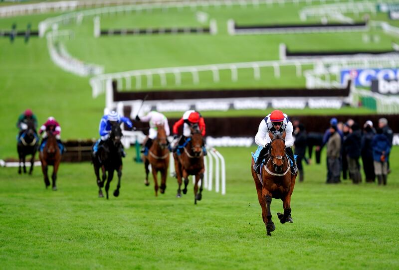 Ballyburn ridden by Paul Townend wins at Cheltenham. Watching him lead home four stable companions in a seven-runner race verged on the farcical. Photograph: David Davies for The Jockey Club/PA Wire.