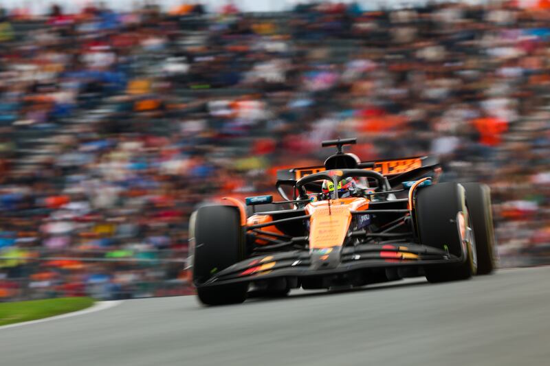 McLaren driver Oscar Piastri during practice on Friday ahead of the Dutch Grand Prix at Circuit Zandvoort. Photograph: Mark Thompson/Getty Images