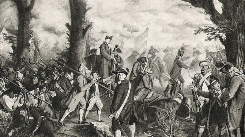 The last days of old Berne, painting by Friedrich Walthard depicting Swiss militia marching against the French invaders. Talbot was responsible for secretly distributing funds to resist the French occupiers. Photograph: Wikimedia Commons