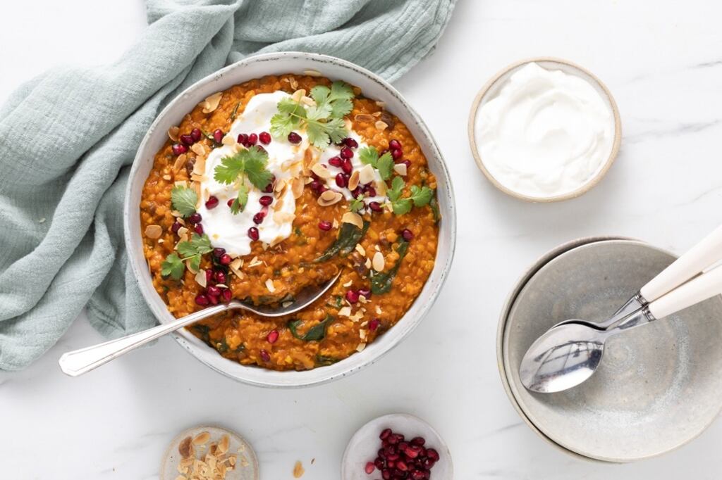 Jess Redden's lentil, spinach, coconut Dal