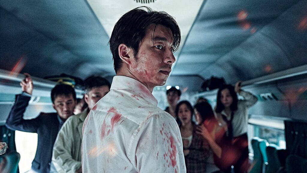 In Train to Busan, its mild-mannered, office-bound hero Seok-woo (Gong Yoo) has to get violent and resourceful, while learning that perhaps his daughter is more important than his job and that maybe, just maybe, people are more important than profit