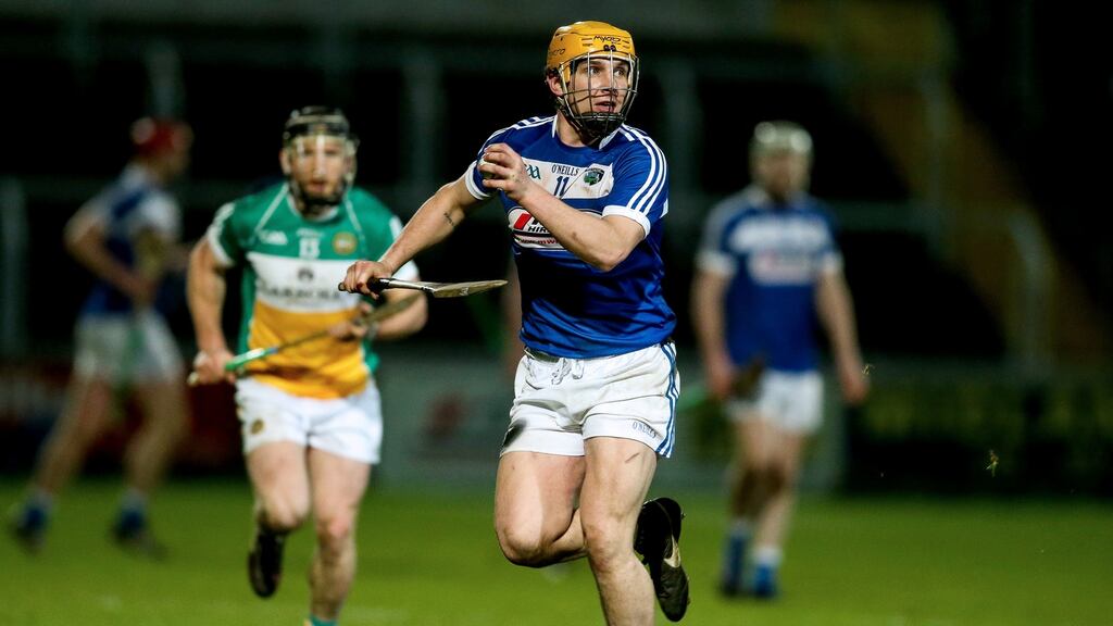 Laois’ Charles Dwyer in action in O’Moore Park. Photograph: Tommy Dickson/Inpho