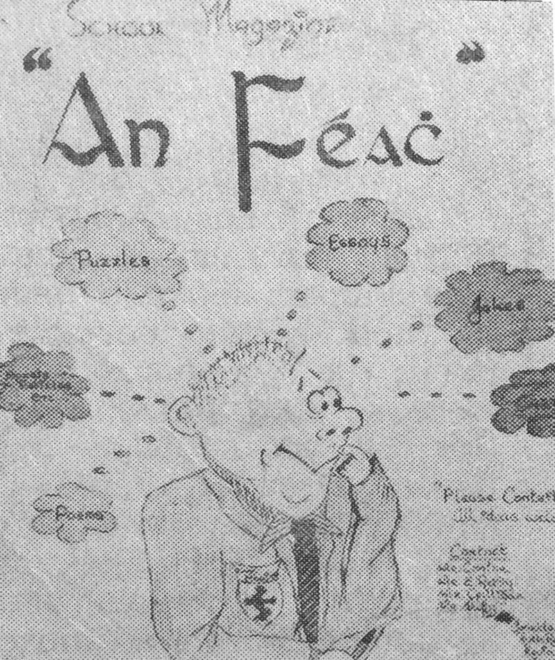 A drawing by Ann Lovett for her school magazine “Feach” which was reproduced in the “Longford Leader”