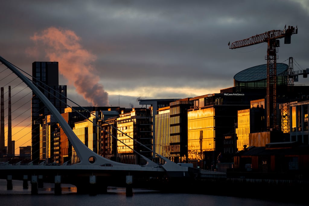 The new Liffey-side vistas east of the Custom House are a mixed jumble of engineering boxes with little collective coherence. Photograph: Tom Honan