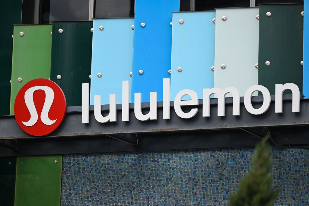 Lululemon Athletica was the latest to lower its annual forecasts, citing unpredictability surrounding tariffs. Shares of the sportswear maker plunged. Photograph: Patrick T Fallon: Getty Images