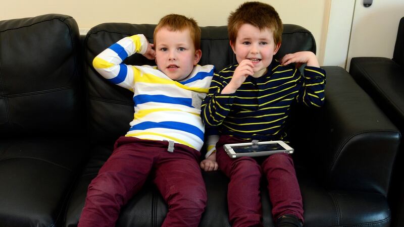 Noah and Daragh Hanrahan. Photograph: Cyril Byrne