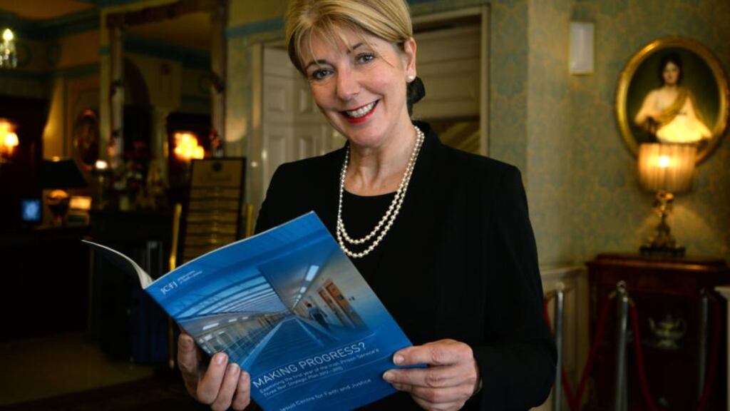 Former prisioner Ombudsman for Northern Ireland Pauline McCabe  at the launch of the  report by the Jesuit Centre for Faith and Justice. Photograph: Brenda Fitzsimons/The Irish Times