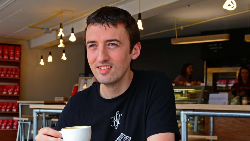 Shot in the arm: Colin Harmon of 3FE Coffee. Photograph: Eric Luke