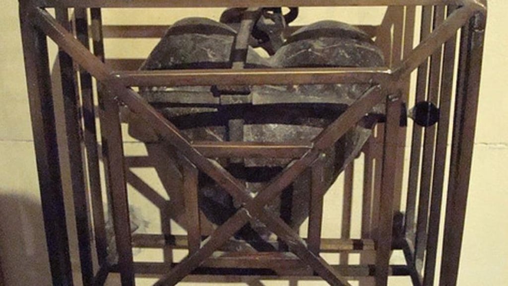 Handout photo of the 12th century heart of St Laurence O’Toole.