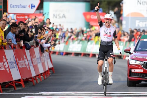 Australian Jay Vine solos to Vuelta stage six win as Torstein Traeen takes red jersey