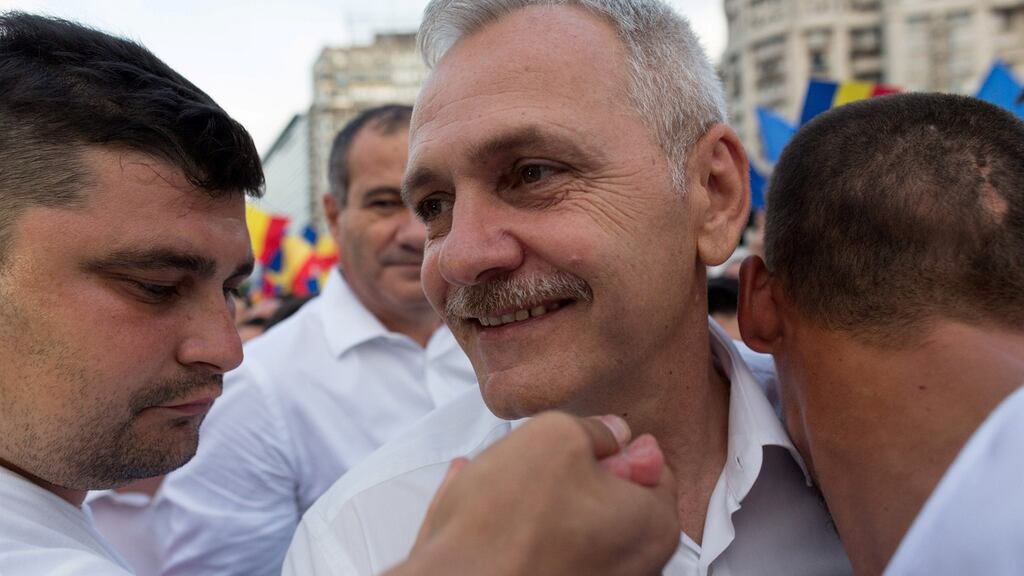 Liviu Dragnea, who controls the Romanian government from behind the scenes. Photograph: Liviu Florin Albein/Iquam Photos via Reuters