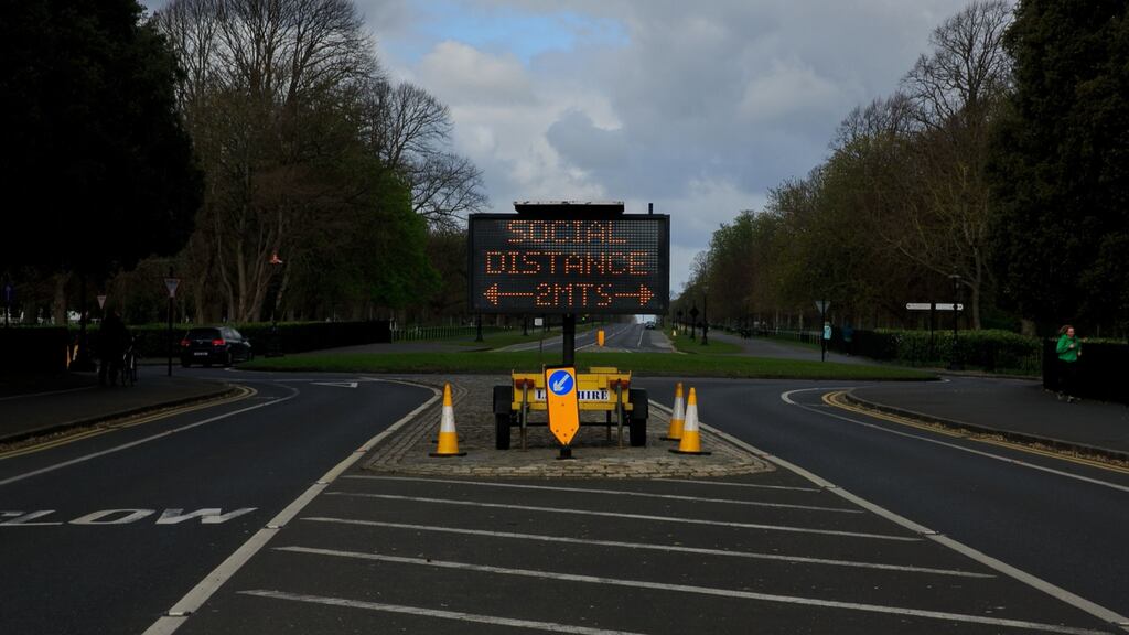 All car parks at Phoenix Park, Dublin, were reported to be “near capacity” at lunchtime on Sunday, despite travel and social restrictions in place to combat the spread of Covid-19. File photograph: Gareth Chaney/Collins