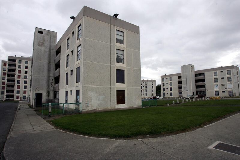 Boarded-up flats in St Michael's Estate, Inchicore: the new exhibition charts decades-long activism at the estate. Photograph: Eric Luke