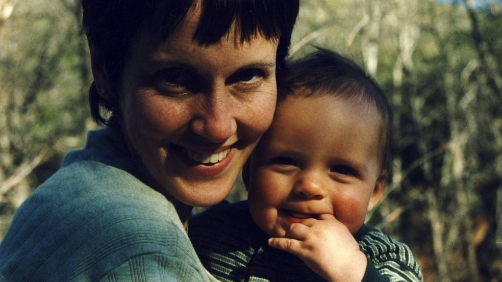 Mary Cregan with her nine-month-old son in Arizona.