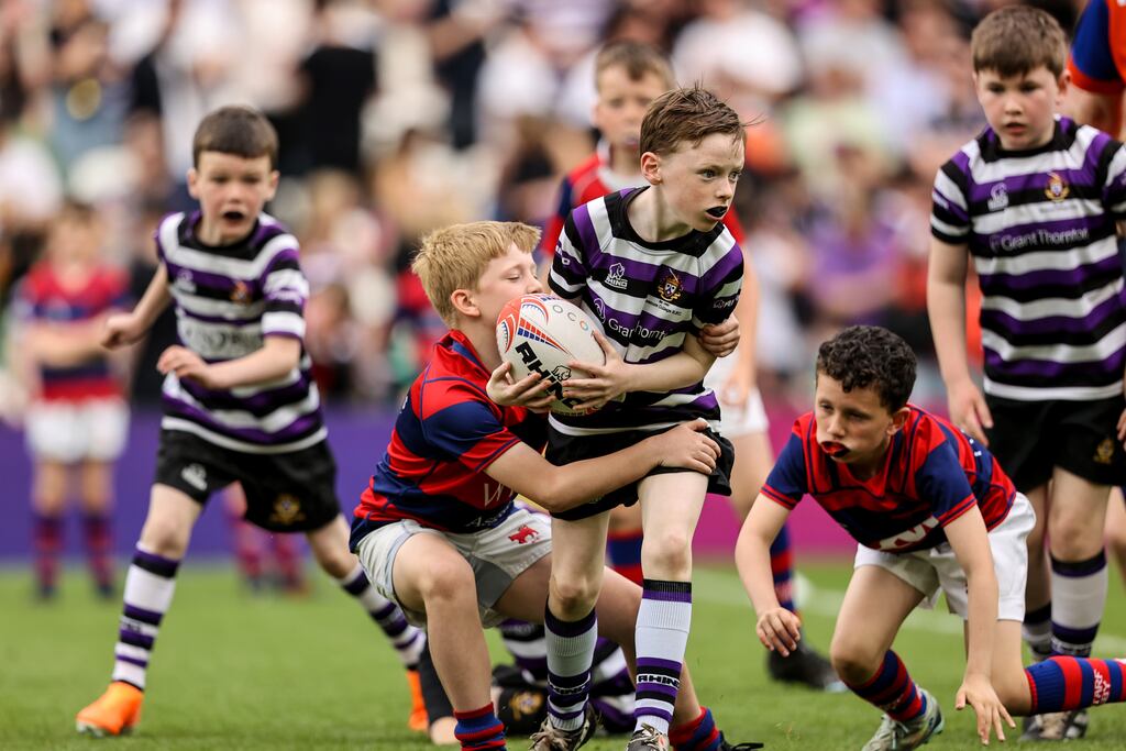 Players from Clontarf and Terenure compete in May's minis tournament. Mandatory Credit ©INPHO/Ben Brady/Inpho