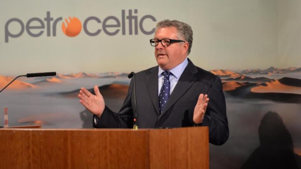 Petroceltic chief executive Brian O’Cathain at the company’s AGM in Dublin. Photograph: Sara Freund