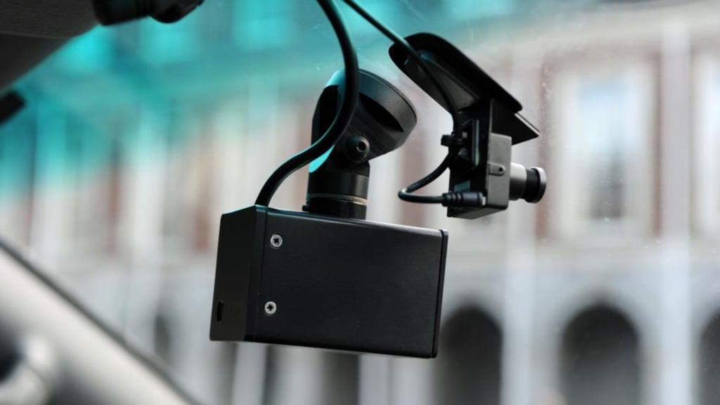 A video camera mounted in a Garda Traffic vehicle. Photograph: Frank Miller/The Irish Times